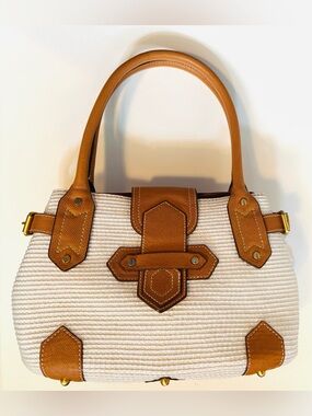 Rare Vintage Eric Javits White Raffia Woven Shopper Satchel NWT